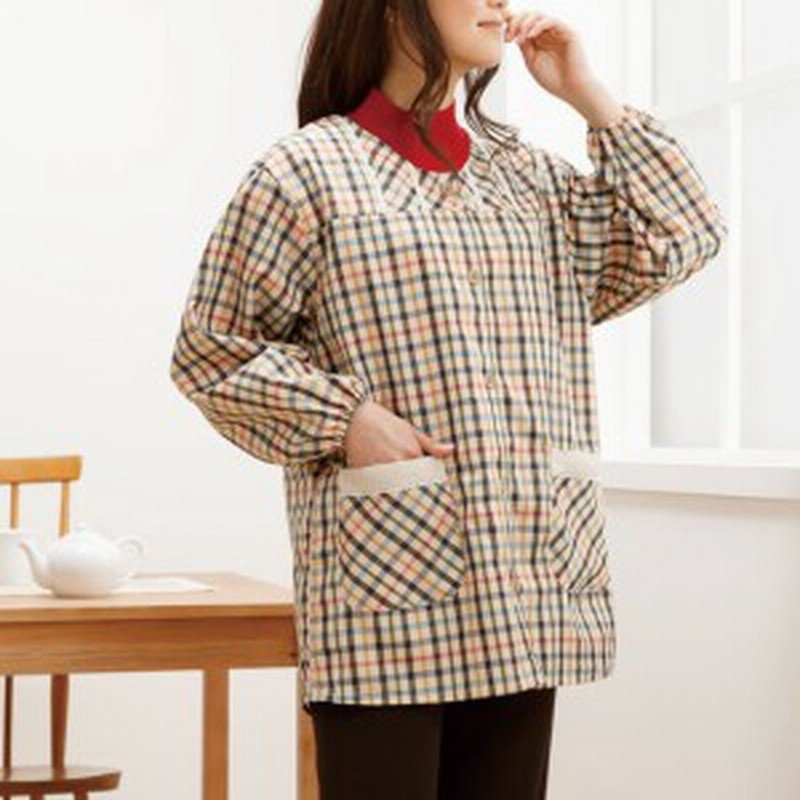 割烹着 かっぽう着 保育士 あったか おしゃれ 前開き ボタン ポケット付き 両サイド エプロン スモック おしゃれ ソフィアバレンチノ 裏 通販 Lineポイント最大1 0 Get Lineショッピング