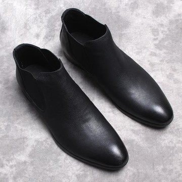 歐美復古男靴英倫尖頭皮靴商務休閑加絨切爾西靴男短靴保暖馬丁靴