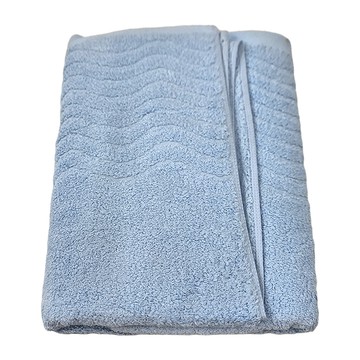 LIFE 來福牌 超激澎鬆柔軟波浪浴巾，71*132公分，530公克，100%棉，台灣製  藍色  1條