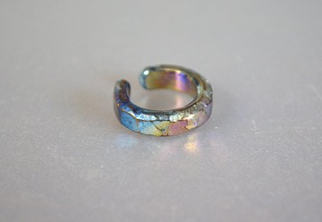 Titanium ear cuff・鈦金屬耳骨夾=搖滾耳骨夾=彩虹・訂製生產