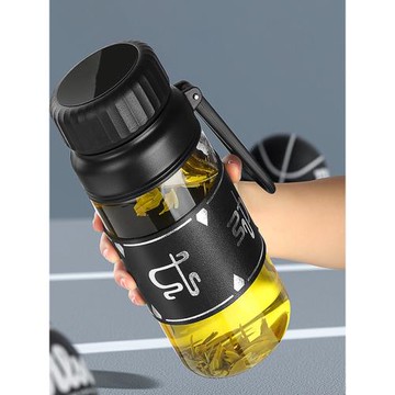 戶外學生便攜玻璃杯大容量運動杯子車載夏季泡茶杯有蓋創意水瓶1L