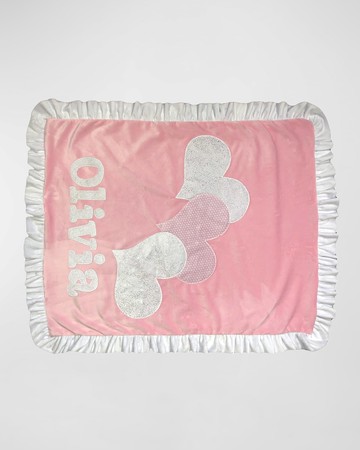Triple Hearts Personalized Blanket