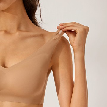 無痕乳膠內衣女無鋼圈小胸聚攏收副乳防下垂運動美背文胸夏季薄款