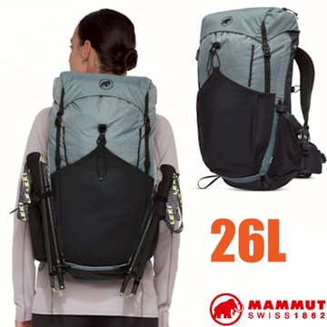 【MAMMUT 長毛象】女 Ducan 26L 輕量登山健行日用背包.雙肩後背包_2530-01360-00791 地層灰藍/黑