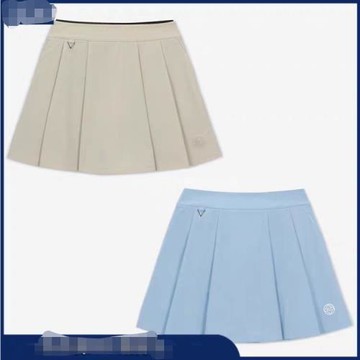 韓國高爾夫球服 24春夏女款golf標志百褶半身裙短裙