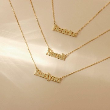 私人原創 diy名字項鏈 字母組合項鏈 s925銀鍍金鎖骨鏈 小眾禮物