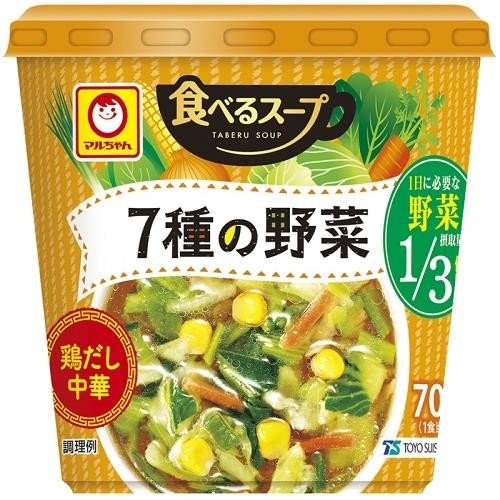 東洋水産 食べるスープ 7種の野菜 鶏だし中華 25g