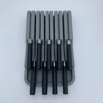 【1225人好評】新款中式菜刀架水果刀具架刀具分隔整理架 抽屜式刀架收納架廚房
