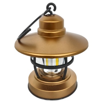 EDSDS LED 電池式復古露營燈 EDS-L016 COBx3 燈泡類型 156流明  復古造型 銅色  1個