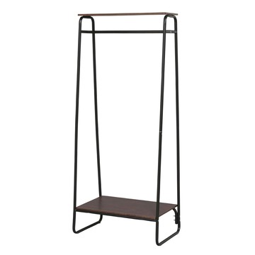 IRIS OHYAMA 愛麗思歐雅瑪 獨特木板加蓋風格吊掛衣架 PI-B2  1個  黑色  寬64cm x 深40cm x 高151.2cm