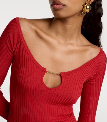 Jacquemus La Mini Robe Pralu off-shoulder minidress