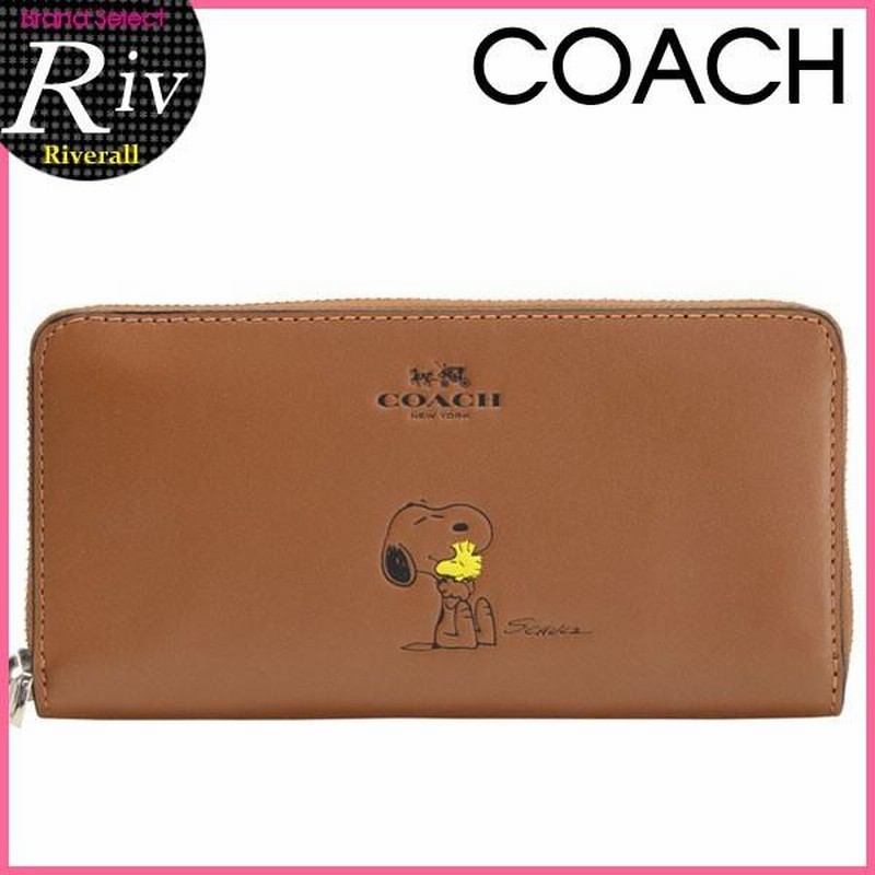 コーチ 財布 COACH 長財布 ラウンドファスナー スヌーピー SNOOPY