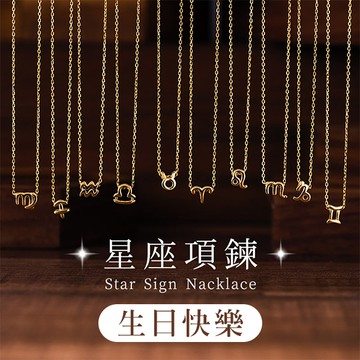 【RADIANT STAR】925純銀星之所向12星座符號可調式項鍊｜巨蟹座 獅子座 生日快樂 生日禮物