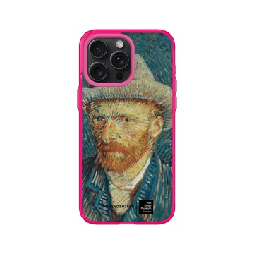 iPhone 15 Pro Max Clear 粉漾桃 - Van Gogh Museum - 戴灰氈帽的自畫像