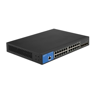 Linksys 昌運監視器 LGS328C-TW 24埠 L2管理型Gigabit超高速乙太網路交換器（鐵殼）