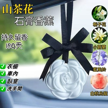 山茶花香氛擴香石吊飾｜車用/衣櫃/洗手間 鞋櫃適用｜天然留香180天 室內香氛 芳香石 香氛石 香薰片 香薰石 擴香石