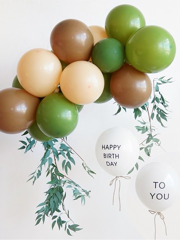 ins莫蘭迪色系乳膠氣球百日周歲生日布置 求婚房復古色場景裝飾