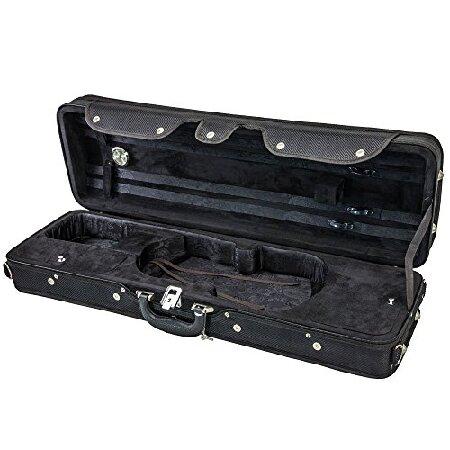 SKY Full Size Violin Oblong Case Lightweight with Hygrometer Black Blac