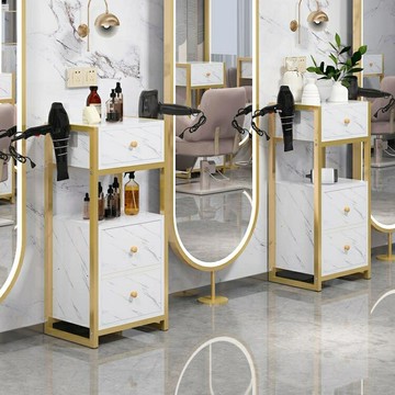 理發店工具櫃發廊專用剪發鏡臺置物架美容小櫃子輕奢美發工具推車 99購物節