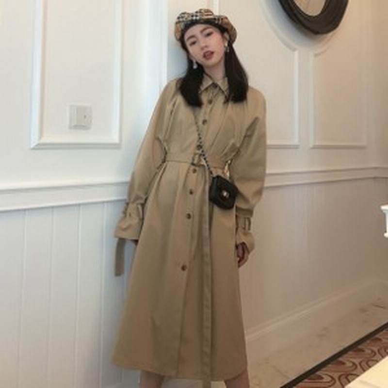 春 コート ワンピース レディース トレンチワンピース 春新作 韓国 ファッション 春服 レディース ウエストマーク 春コート ロングコート 通販 Lineポイント最大1 0 Get Lineショッピング