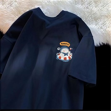 【夏季T恤】T恤女 短袖 100%純棉  上身巨舒服  寬鬆透氣薄款 oversize大尺碼女生上衣  情侶款ZD