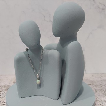 天然彩蛋白石項鍊