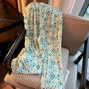 夏季碎花冰絲闊腿褲女夏潮小個子涼涼褲垂感2022新款高腰顯瘦褲子