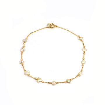 K18黃金Akoya珍珠無核手鍊