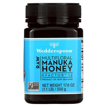 Wedderspoon, 天然多花麥盧卡蜂蜜，KFactor 12，1.1 磅（500 克）