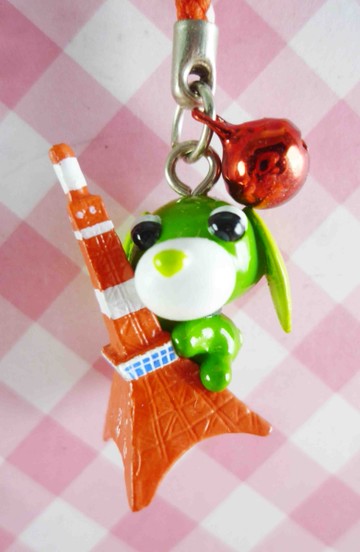 【震撼精品百貨】日本精品百貨-手機吊飾/鎖圈-茶犬系列-鐵塔(紅繩)