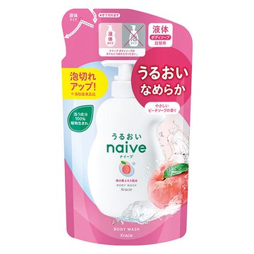 Naive Body Soap (with peach leaf extract) Refill 360ml