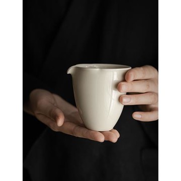 仿宋定窯白陶瓷公道杯大容量分茶器茶海葫蘆勻杯復古公杯功夫茶具