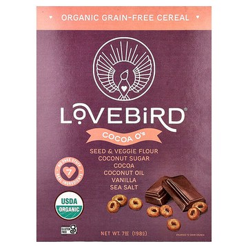 Lovebird, 有機無穀物燕麥，可可味，7 盎司（198 克）