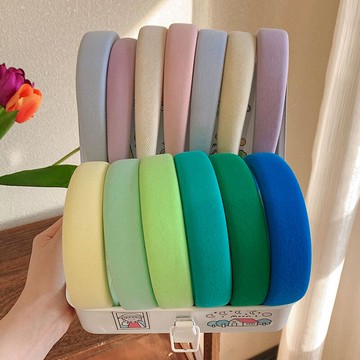 奶油色少女發箍氣質寬邊高顱頂頭箍簡約洗臉發卡韓國網紅發捆頭飾