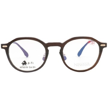 NEWTON︱深邃靜美 圓框眼鏡︱亮岩咖