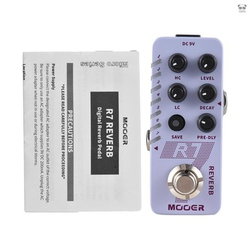 【有頻道】MOOER 數字混響單塊效果器 吉他效果踏板 7種混響音色 6.35mm輸入輸出接口 R7 Reverb