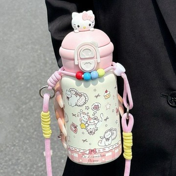 【臺灣-出貨】學生簡約小衆不撞款水杯新款高顏值304不鏽鋼兒童卡通保溫杯WFF1