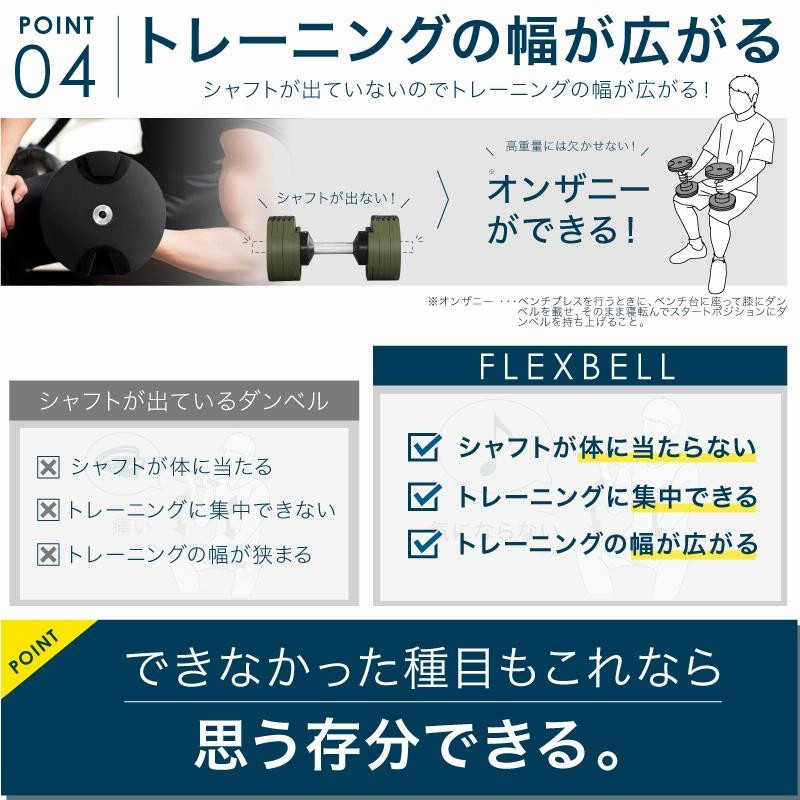 レビュー投稿で2年保証） ダンベル フレックスベル 2kg刻み 20kg 2個 ...