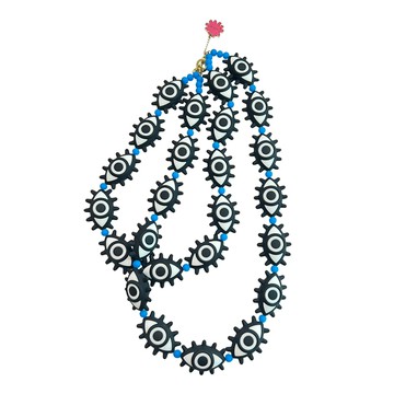 Candies 花花雙鏈眼球項鍊