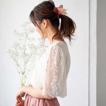 瑪瑙 | 迷你 | 綻放編織髮圈 | 7月誕生石