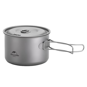 Naturehike 挪客 TDG02款戶外鈦單鍋 NH18T202-B 1.3L  鈦色  1個