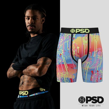 【PSD Underwear 官方旗艦店】 JA MORANT- 平口四角褲-佩斯利花紋-綠色