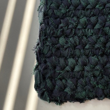 升級再造的織物紗線　 黑色手錶綠色L