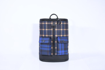 Captain M Tartan Yellow/Blue蘇格蘭格子旅行背囊(大)