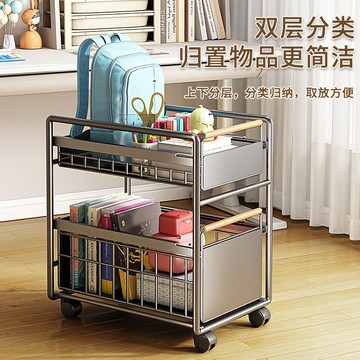 工廠直銷 推車 酒店推車 餐車 可移動推車 書包置物架可移動家用夾縫放包小推車桌下帶輪書本收納神器書架柜特惠/開立發票 特價出 全館九折 售後保障 m1214