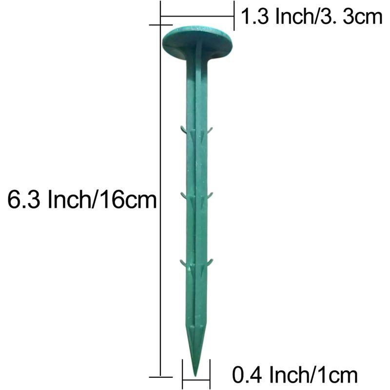 A N 防草シート 固定用ピン 高強度PP杭 固定ロングピン 農業 植栽 園芸 菜園 テント おさえピン 固定ピン グリーン（16cm 70
