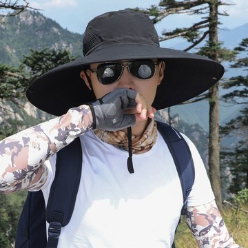 防曬透氣 男帽 釣魚帽 防曬防紫外線 防曬帽 遮陽帽 漁夫帽 登山帽【店鋪熱銷】帽子男夏季大帽簷釣魚帽防紫外綫漁夫帽防曬