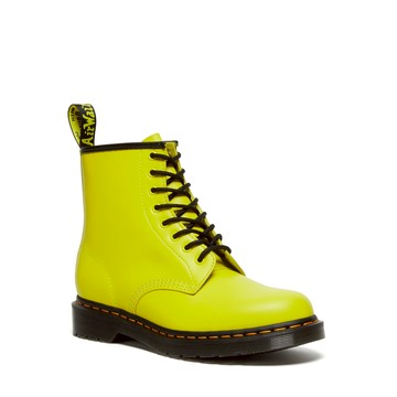 Dr. Martens 馬汀 1460 光面皮革繫帶靴黃色 女款
