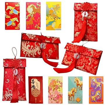 紅包 2026 馬年 過年 刺繡紅包 布藝紅包袋 直式 橫式紅包 燙金紅包 紅包袋 彩色紅包袋 春節 流蘇紅包 玉佩紅包