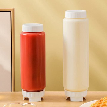 雙頭擠壓瓶/醬料瓶-400ml-3入 單一規格